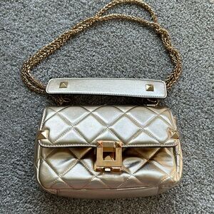Gold Aldo Leather Handbag